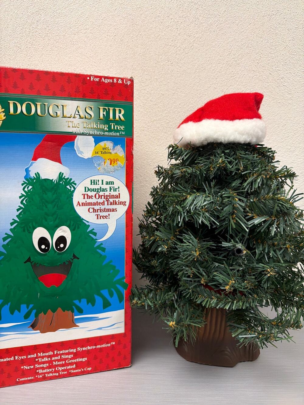 Gemmy 1996 Douglas Fir The Animated Talking Singing Christmas Tree with Box